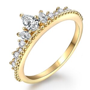 Gold and Silver Women's Crown Ring